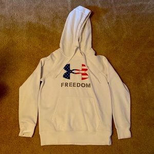Freedom Print Under Armour White Hoodie - SX
